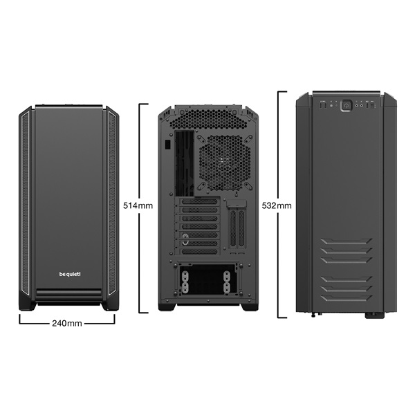 Be Quiet! Silent Base 601 fekete/ezüst (táp nélküli) ATX ház