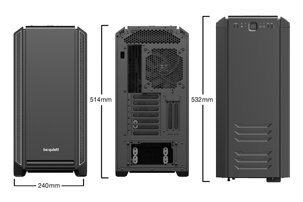 Be Quiet! Silent Base 601 fekete/ezüst (táp nélküli) ablakos ATX ház