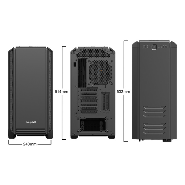 Be Quiet! Silent Base 601 fekete (táp nélküli) ablakos ATX ház
