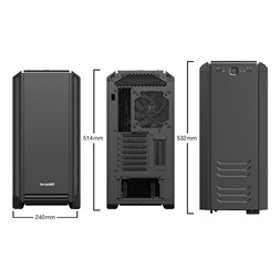 Be Quiet! Silent Base 601 fekete (táp nélküli) ablakos ATX ház