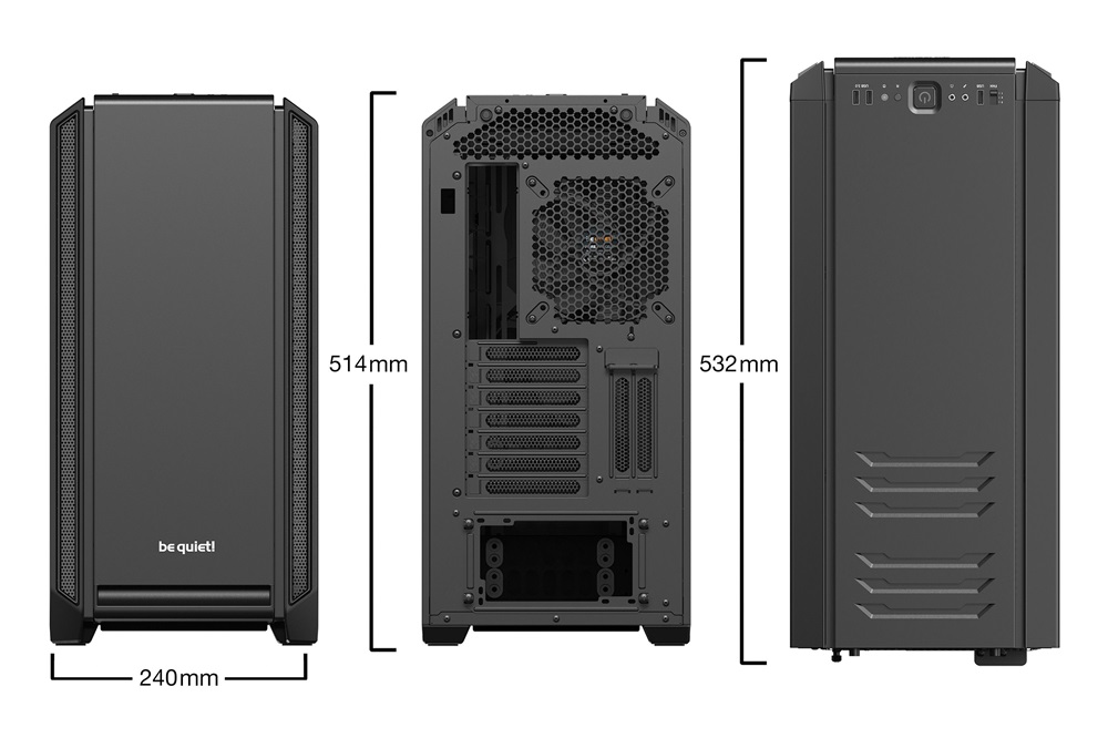 Be Quiet! Silent Base 601 fekete (táp nélküli) ablakos ATX ház