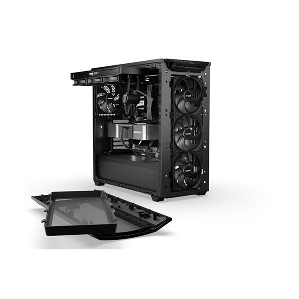 Be Quiet! Számítógépház - Shadow Base 800 Black (ATX, edzett üveg oldallap, fekete)
