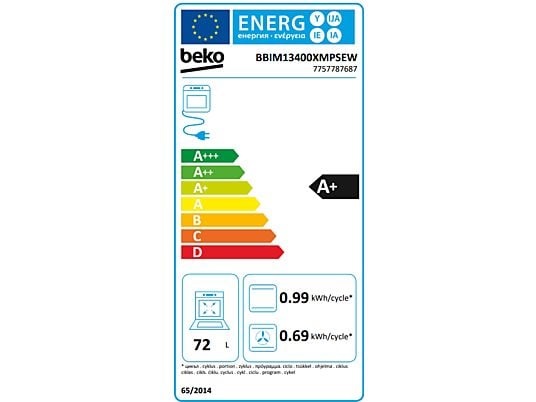 Beko BBIM13400XMPSEW fekete, beépíthető, sütőtér: 72L, sütő