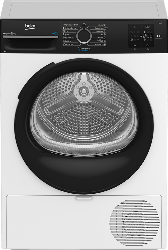 Beko BM3T37239WBB fehér, 7 kg, hőszivattyús, szárítógép