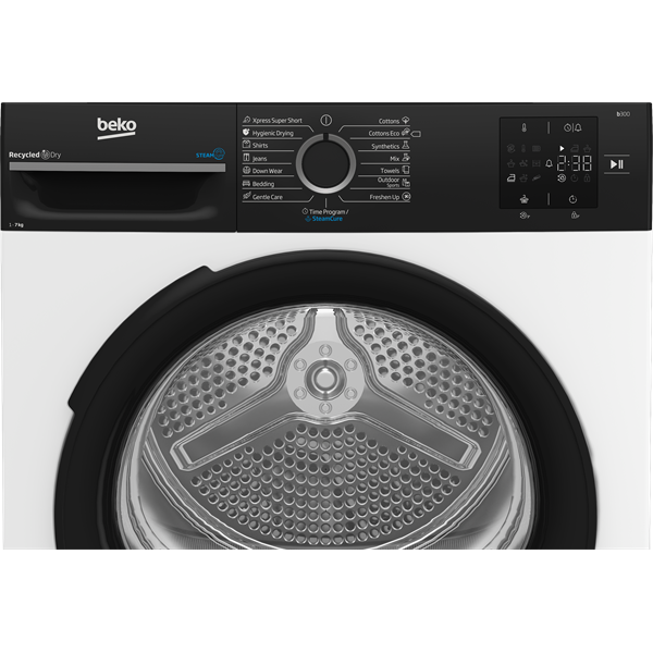 Beko BM3T37239WBB fehér, 7 kg, hőszivattyús, szárítógép