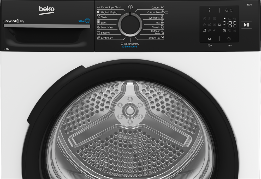 Beko BM3T37239WBB fehér, 7 kg, hőszivattyús, szárítógép