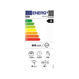 Beko BM3WFSU37413WPBB1 keskeny 7 kg elöltöltős mosógép