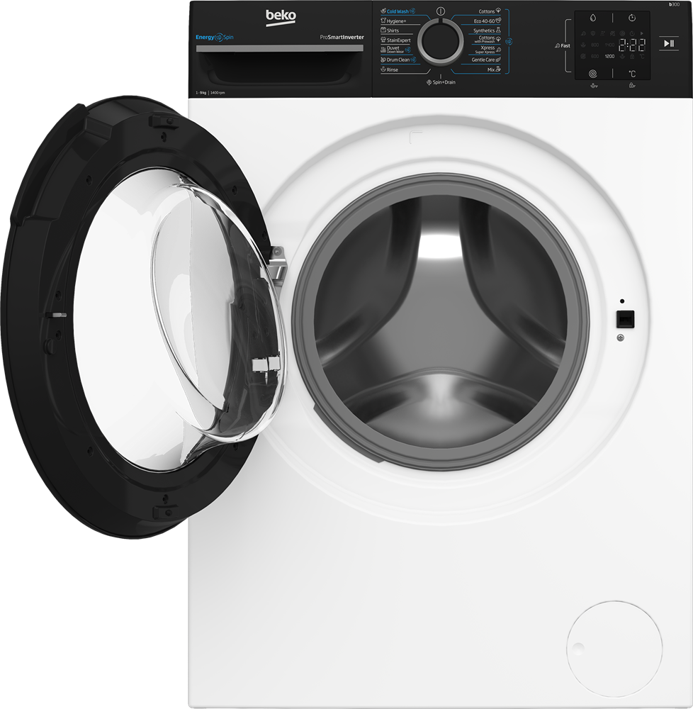 Beko BM3WFSU39413WPBB fehér, elöltöltős, max.1400ford., 9 kg, mosógép (Újszerű)