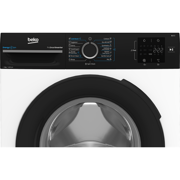 Beko BM3WFSU39413WPBB fehér, elöltöltős, max.1400ford., 9 kg, mosógép (Újszerű)