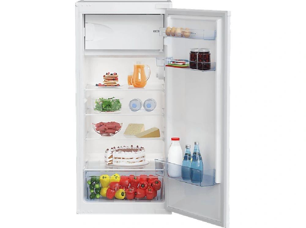 Beko BSSA210K4SN egyajtós, beépíthető, Hűtő:156L, Fagyasztó:19L, Minfrost hűtőszekrény (Újszerű)