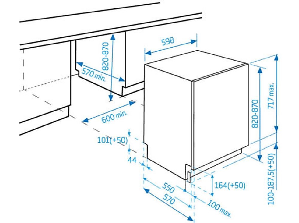 Beko DIN35320 programok száma: 5, beépíthető, 13 terítékes mosogatógép 