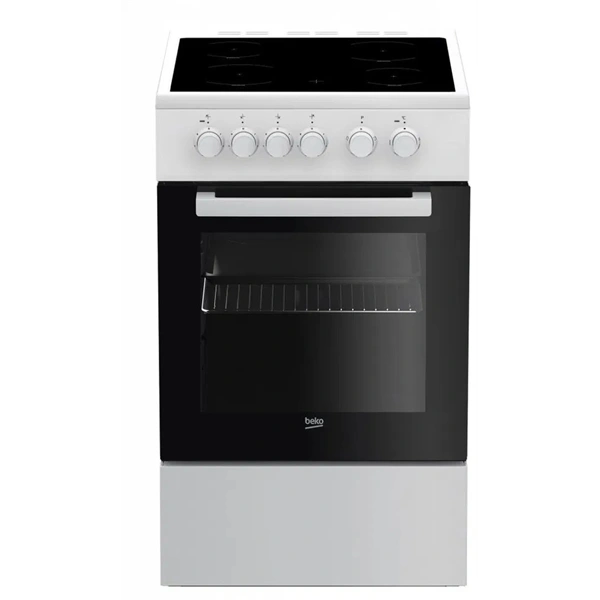 Beko FSM57000GW fehér, szabadonálló, kerámialapos, elektromos, főzőzóna: 4, sütő:55L, grill, tűzhely (Újszerű)