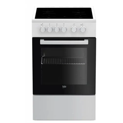 Beko FSM57000GW fehér, szabadonálló, kerámialapos, elektromos, főzőzóna: 4, sütő:55L, grill, tűzhely (Újszerű)
