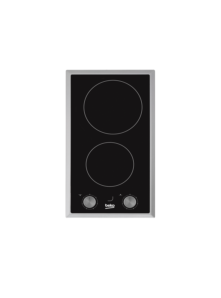 Beko HDMC-32200 X fekete, beépíthető, elektromos üvegkerámia, főzőzóna: 2, beépíthető méret: 27cm, főzőlap
