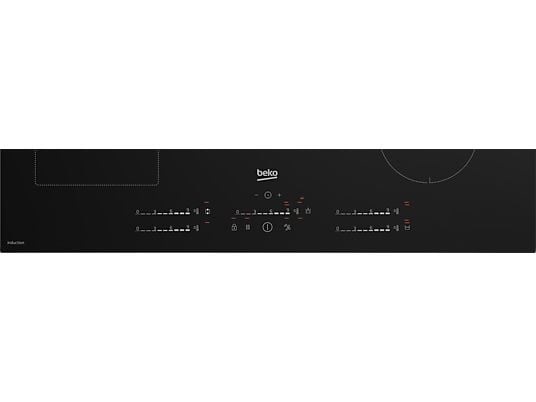 Beko HII85770UFT fekete, beépíthető, indukciós, főzőzóna: 5, beépíthető méret: 75cm, főzőlap
