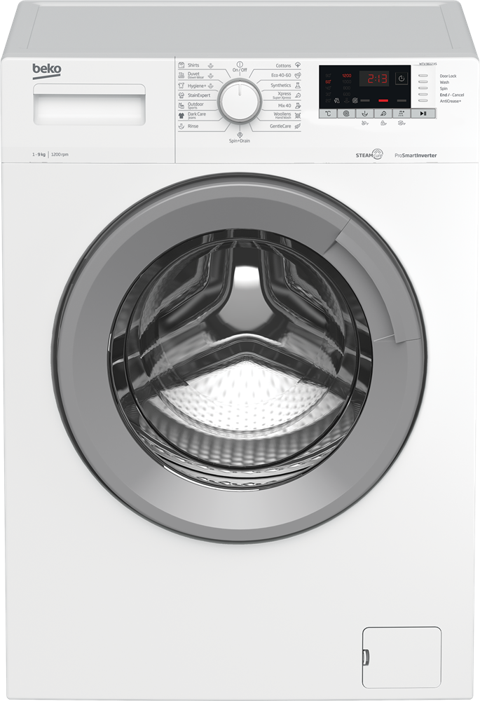 Beko WTV 9612 XS fehér, elöltöltős, max.1200ford., 9 kg, mosógép