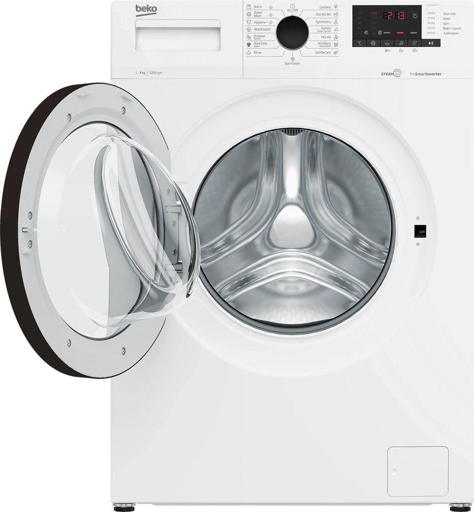 Beko WUE7612XBWS fehér, elöltöltős, keskeny, max.1200ford., 7 kg, mosógép (Újszerű)