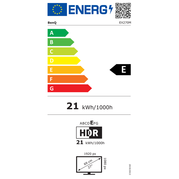 BenQ 27" EX270M FHD IPS 240Hz USB/HDMI/DP gamer monitor