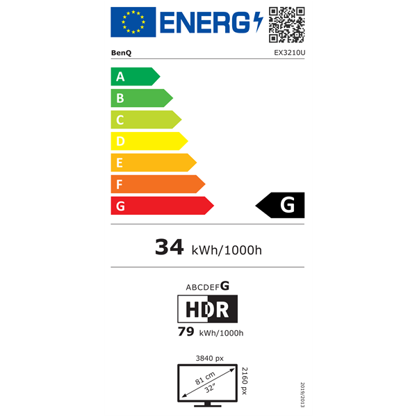 BenQ 31,5" EX3210U UHD IPS 144Hz HDMI/DP/USB gamer monitor