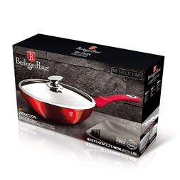 Berlinger Haus BH/1265N Metallic Line Burgundy Edition 28 cm fedővel, wok