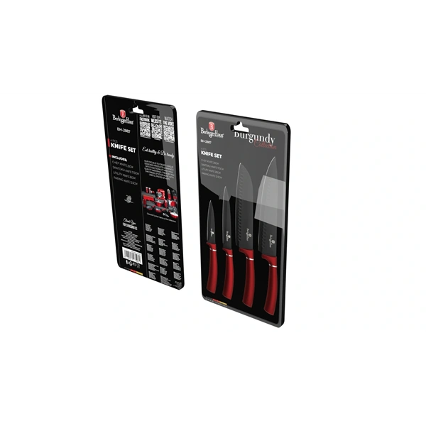 Berlinger Haus BH/2887 burgundi 4 részes késkészlet