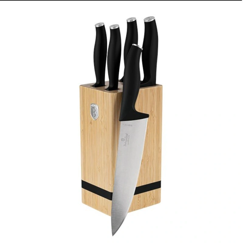 Berlinger Haus BH/2968 matt antracit 6 részes késkészlet bambusz állvánnyal