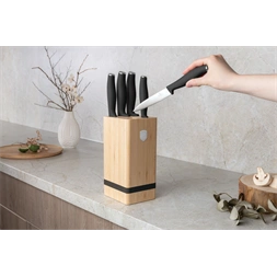 Berlinger Haus BH/2968 matt antracit 6 részes késkészlet bambusz állvánnyal