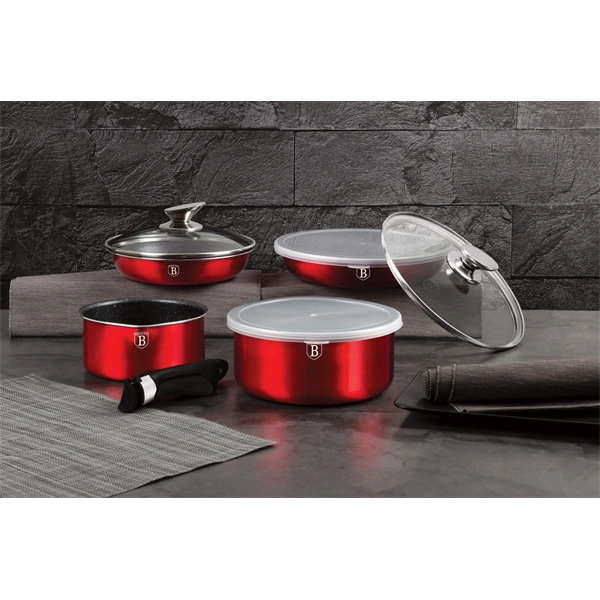 Berlinger Haus BH/6145 Metallic Line Burgundy Edition 9 részes edénykészlet