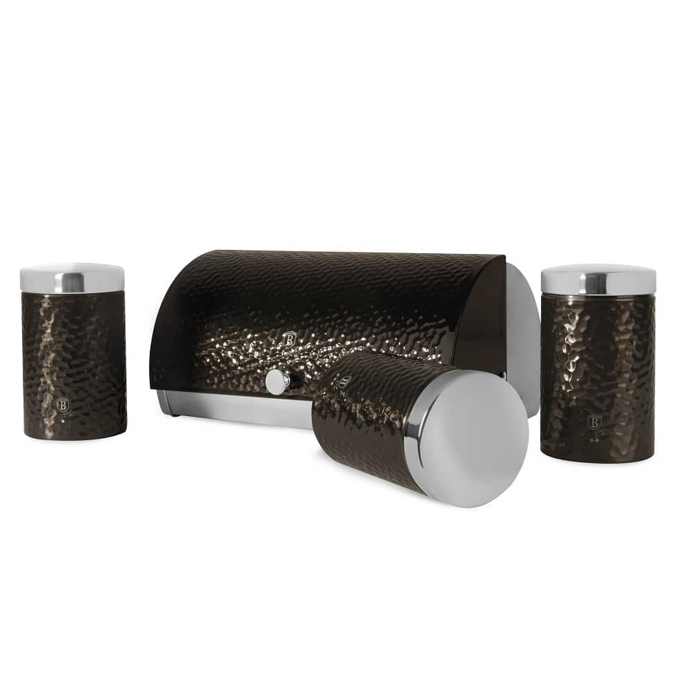 Berlinger Haus BH/6735 fekete kenyértartó 3 részes tároló szettel