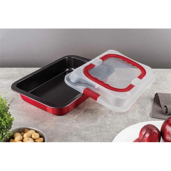 Berlinger Haus BH/7862 burgundy tepsi fedővel