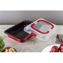 Berlinger Haus BH/7862 burgundy tepsi fedővel