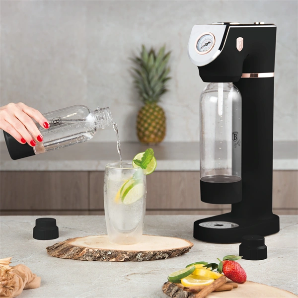 Berlinger Haus BH/8554 fekete- rózsaarany szódagép 2 palackkal 