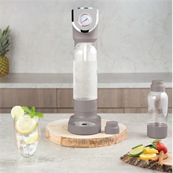 Berlinger Haus BH/8558 matt taupe színű szódagép 2 palackkal, barométerrel