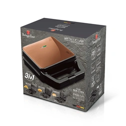 Berlinger Haus BH/9461 3in1 rózsaarany- fekete gorfi - grill - szendvicssütő