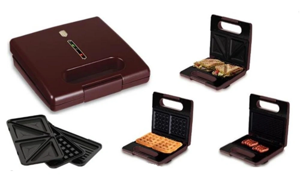 Berlinger Haus BH/9587 3in1 matt bordó gofri - grill - szendvicssütő