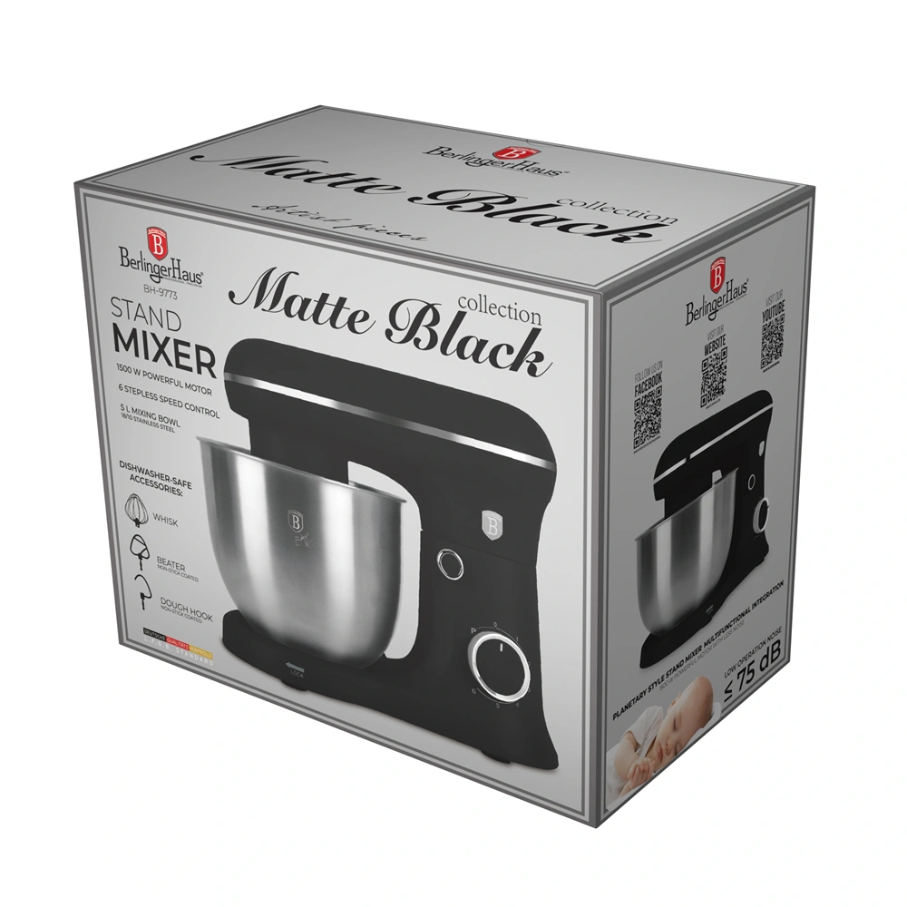 Berlinger Haus BH/9773 matt fekete konyhai robotgép