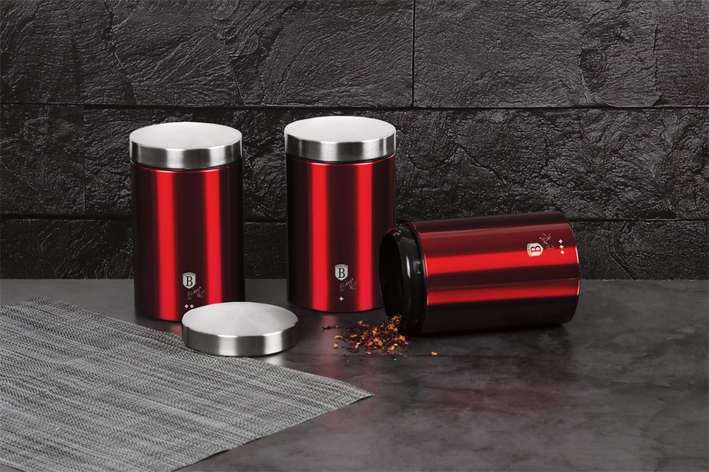 Berlinger Haus BH/1343 burgundy 3 részes tároló szett