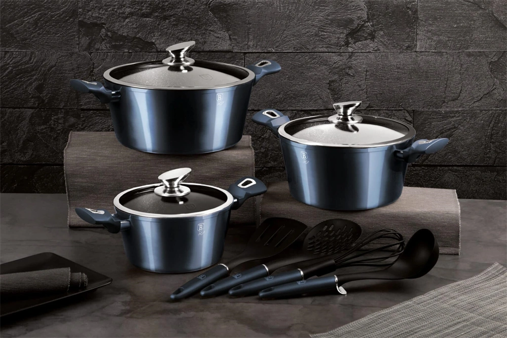 Berlinger Haus BH/6152 Metallic Line Aquamarine Edition 10 részes edénykészlet