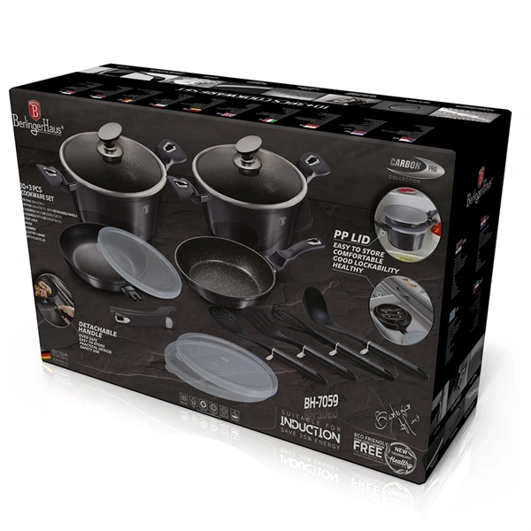 Berlinger Haus BH/7059Metallic Line Carbon Pro Edition 13 részes edénykészlet