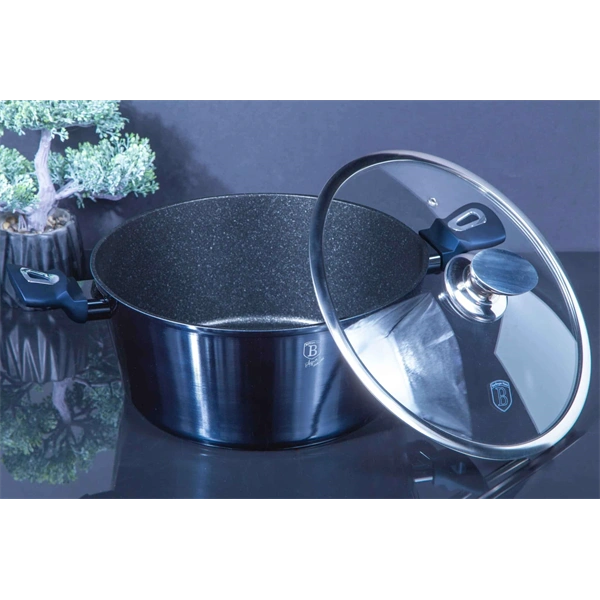 Berlinger Haus BH/7148 Metallic Line Aquamarine Edition 30cm lábas fedővel