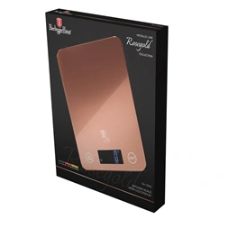 Berlinger Haus BH/9352  5 kg kapacitású rózsaarany üveg konyhai mérleg