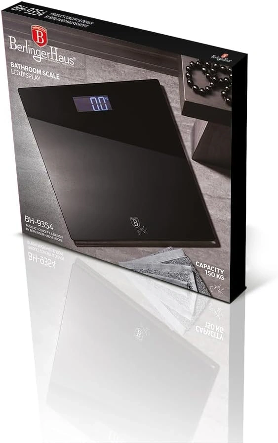 Berlinger Haus BH/9354 150 kg kapacitású fekete személymérleg