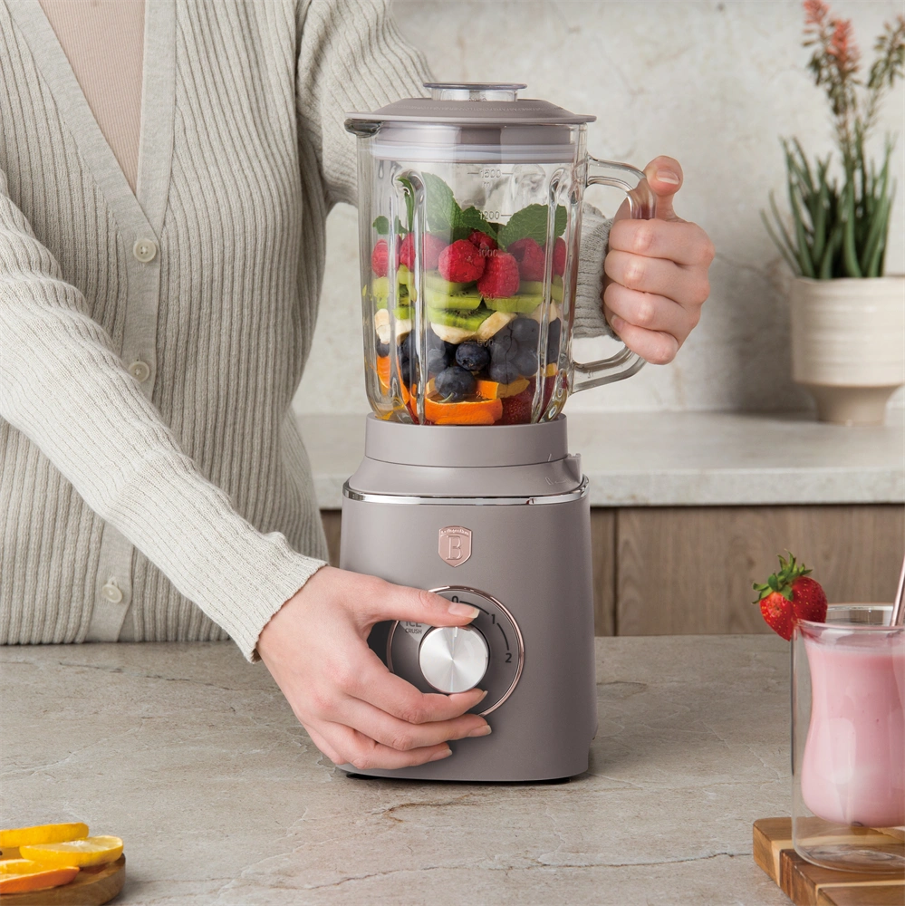 Berlinger Haus BH/9496 1,5 L-es edzett üveg matt taupe turmixgép