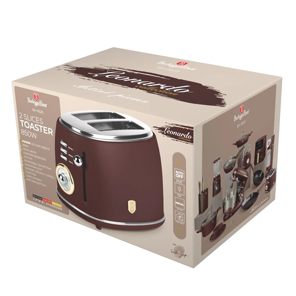 Berlinger Haus BH/9520 matt bordó 2 szeletes kenyérpirító