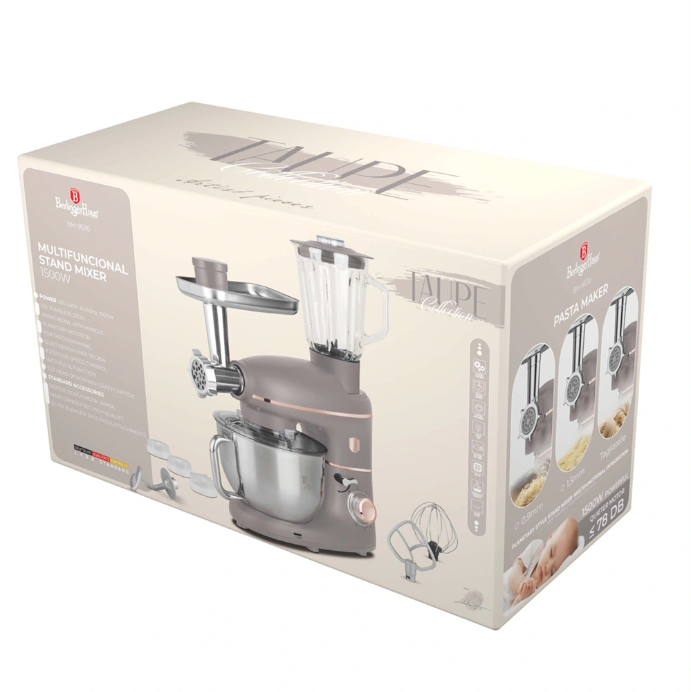 Berlinger Haus BH/9530 4in1 matt taupe multifunkcionális konyhai robotgép