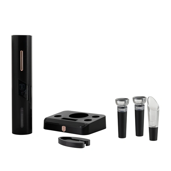 Berlinger Haus BH/9653 fekete- rose gold 6in1 akkumulátoros bornyitó ajándék szett