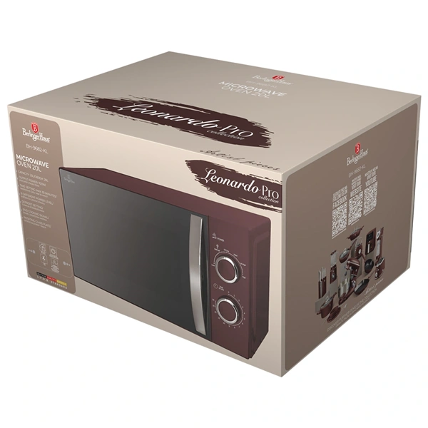 Berlinger Haus BH/9682-KL 700W 20L bordó mechanikus mikrohullámú sütő