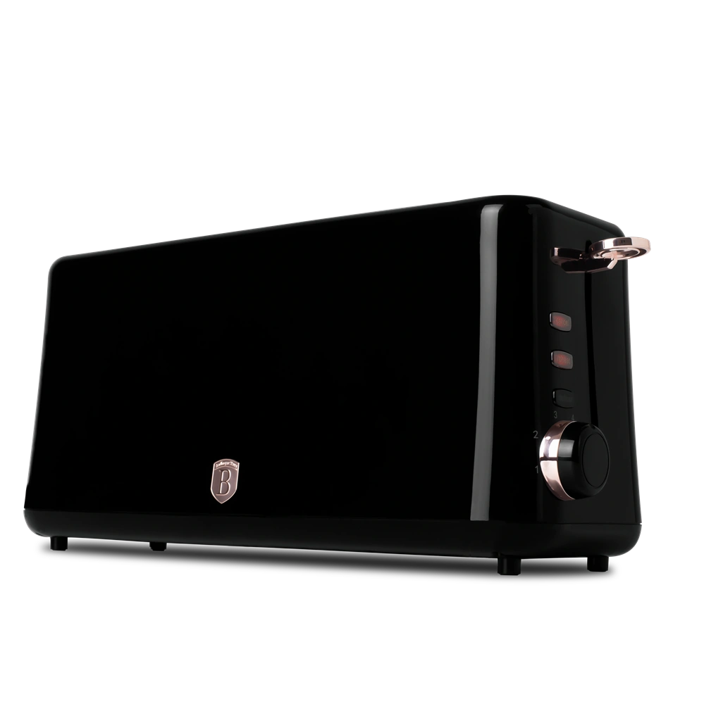 Berlinger Haus BH/9685 hosszú nyílású fekete- rose gold 2 szeletes kenyérpirító