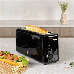 Berlinger Haus BH/9685 hosszú nyílású fekete- rose gold 2 szeletes kenyérpirító