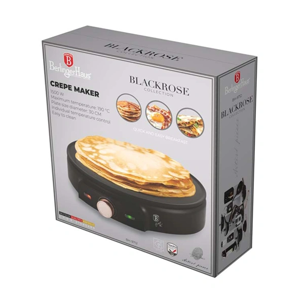 Berlinger Haus BH/9712 fekete- rose gold elektromos palacsintasütő